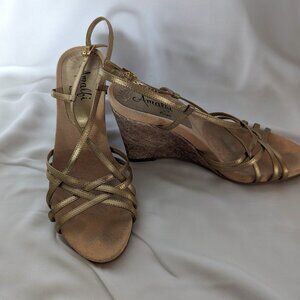 AMALFI BY RANGONI GOLD STRAPPY SANDAL